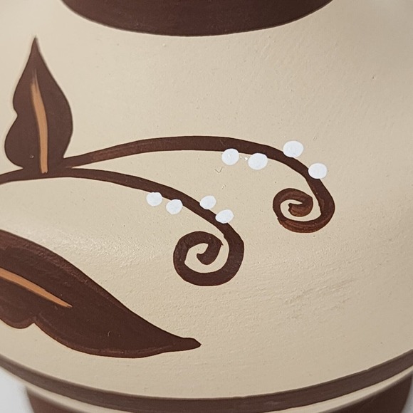 Vintage Hand Painted Vase Southwest Style with Native Inspired Spirit Bird Quail - Picture 9 of 9